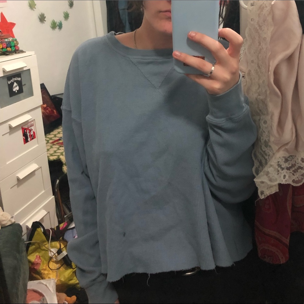 Brandy Melville Cropped Thermal Shirt